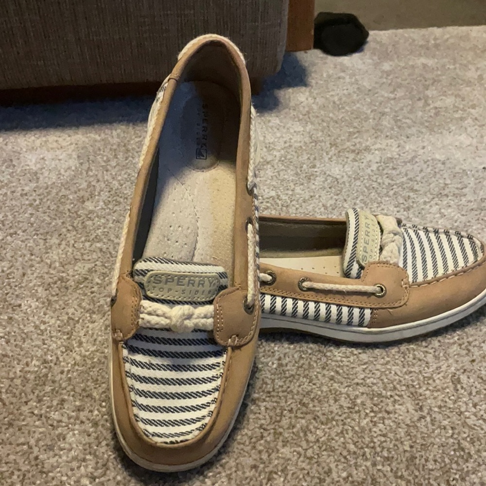 Sperry Cherubfish Linen Nautical Boat Shoes